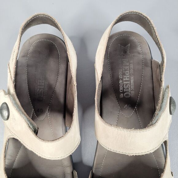 Mephisto Women's Prudy Beige Bucksoft Comfort Sandal Slingback Open Toe Size 10 - Picture 8 of 15